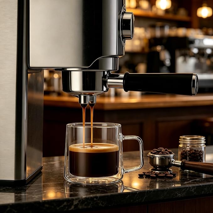 CNGLASS 12oz Glass Coffee Mugs, Double Wall Insulated Glass Cups - Image 8