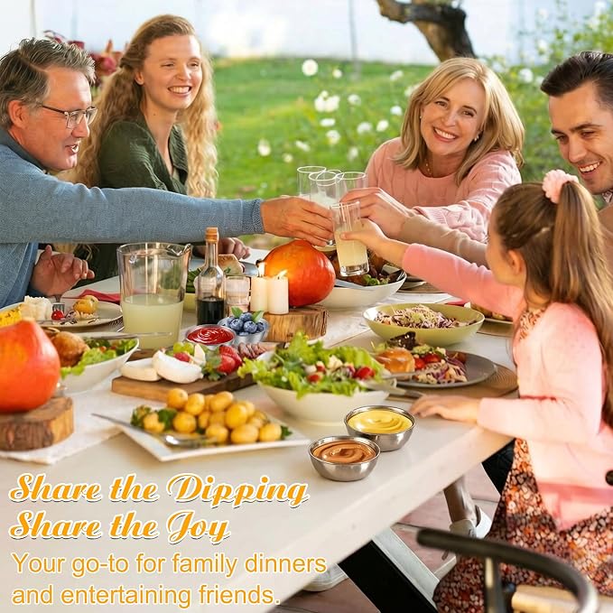 LIEMAND Stainless Steel Small Dipping Bowls, Round Small Bowls, - Image 9