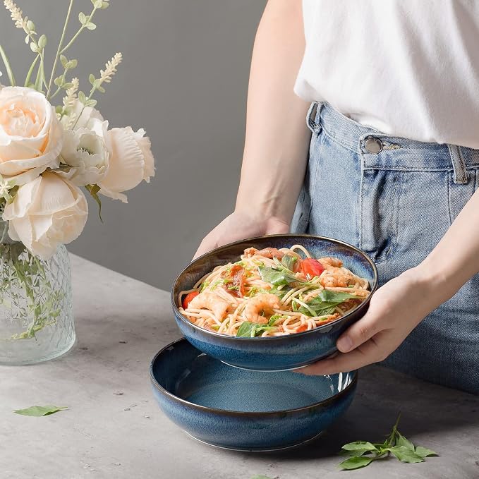 30oz Ceramic bowls set of 4-8" serving bowls - Image 6