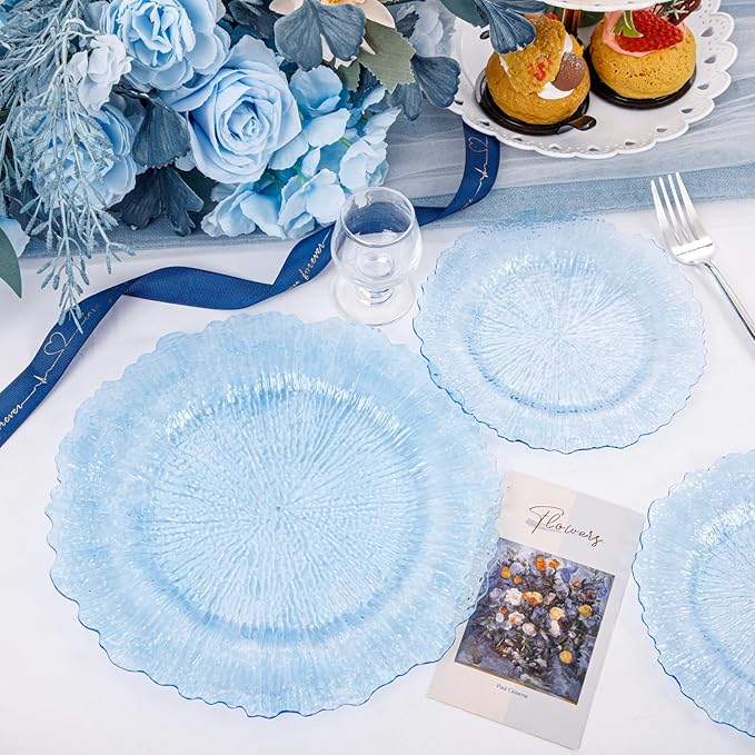 U-QE 60PCS Clear Blue Plates - Image 9