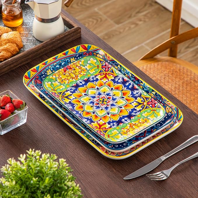 vancasso Serving Platters Set of 3, Microwave & Dishwasher Safe - Image 7
