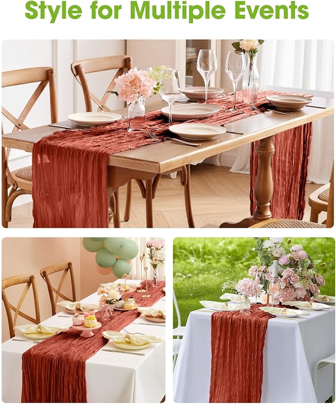Pureegg 2-Pack Fall Thanksgiving Table Runner, Baby Shower, Wedding and - Image 9