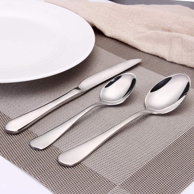 Silverware Set, SHARECOOK 20-Piece Stainless Steel Flatware Set, Kitchen - Image 7