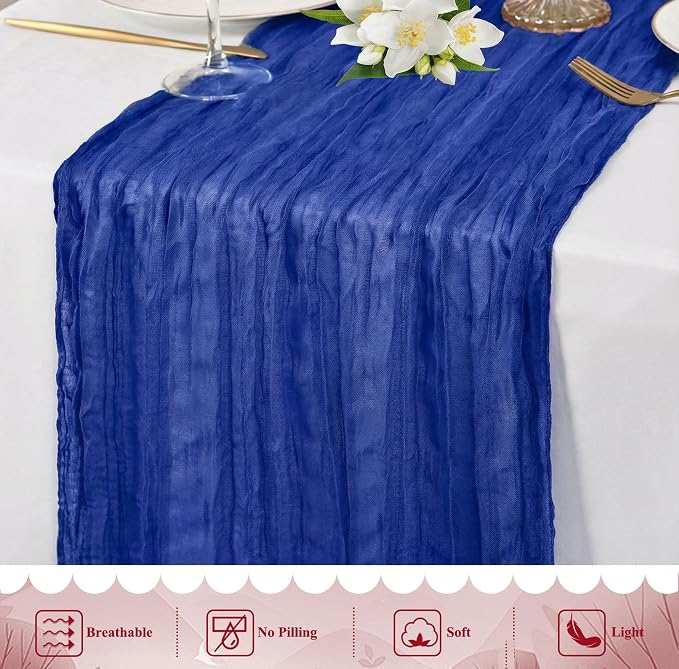 20 Packs Cheesecloth Table Runner 10FT Long Boho Gauze Fabric Table Runner - Image 7