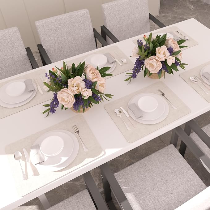 Maxpearl Faux Leather Placemats Set of 6, Suitable - Image 9