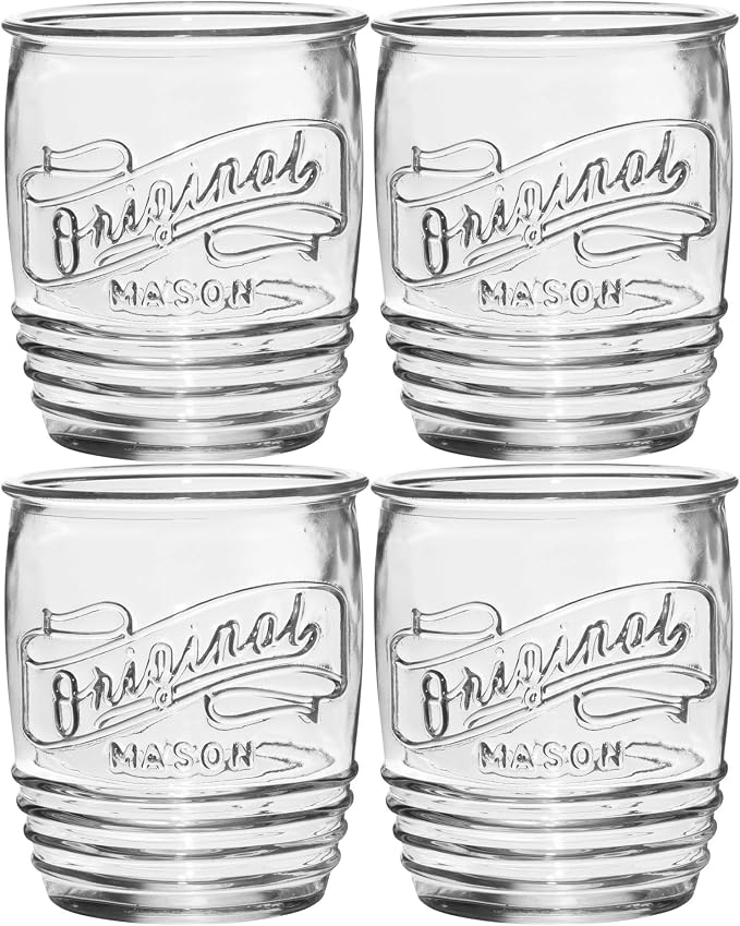 Glaver's Drinking Glasses Set of 4 Original Mason Whiskey 13 Oz Genuine - Image 6