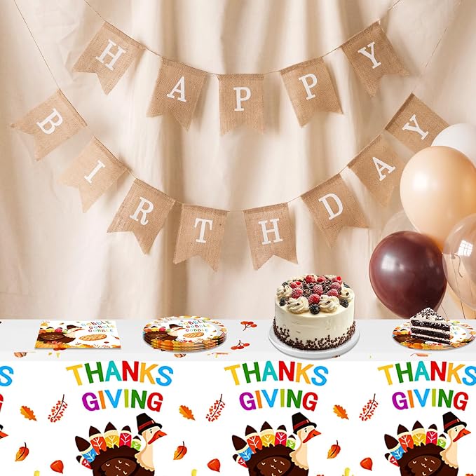 Turkey Thanksgiving Party Supplies Set, Autumn Harvest Disposable Dinnerware - Image 7