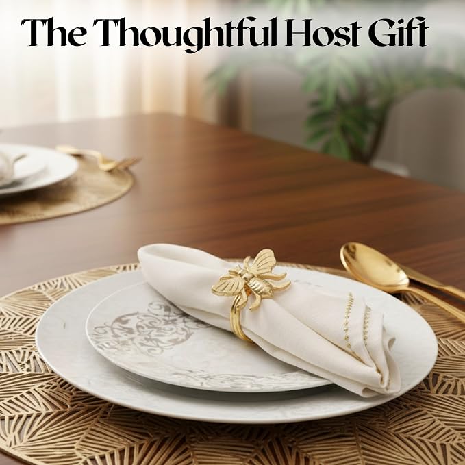 ALPHA Living HOME Decorative Bee Napkin Rings - Image 9