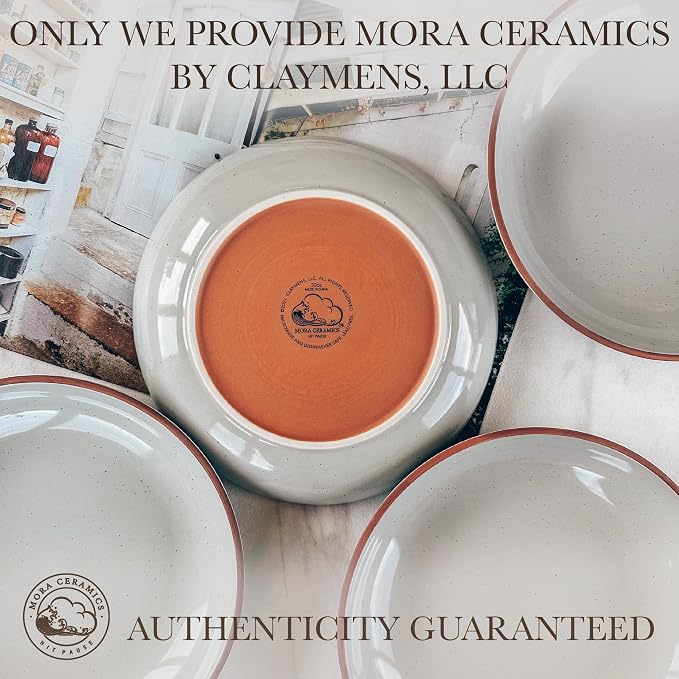 Mora Ceramic Large Pasta Bowls 30oz, etc Plate/Wide Bowl - Image 8