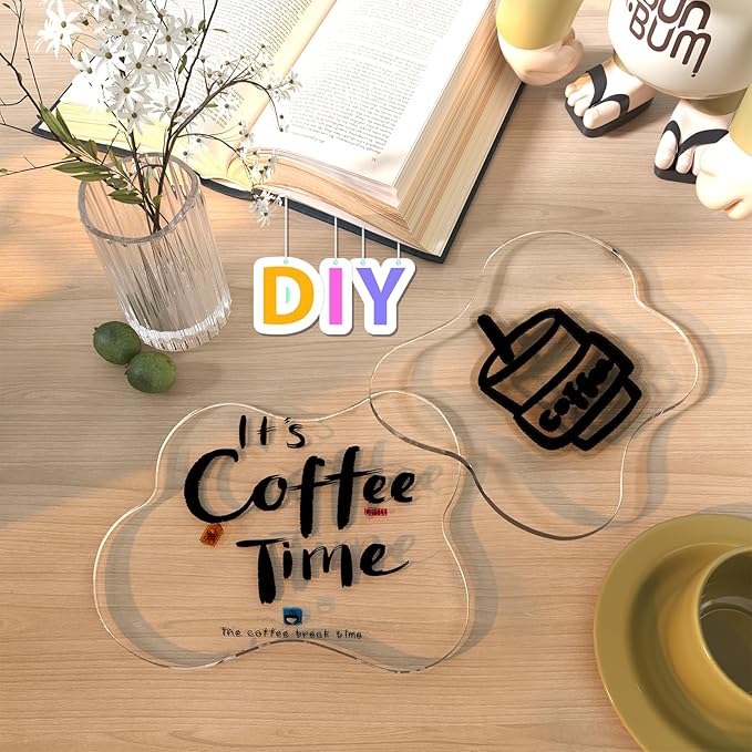 2Pcs Cute Clear Cloud Acrylic Drink Coasters - Image 7