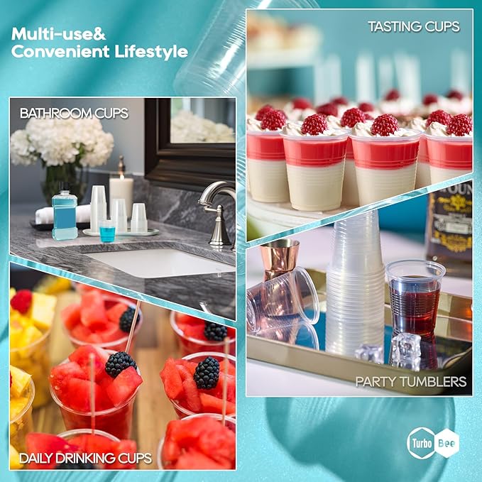 3oz Disposable Plastic Cups 500 Pack, Small Mouthwash Cups, Bulk Sample Tumblers - Image 8