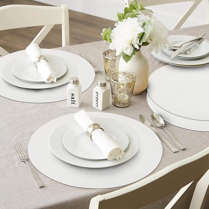 SHACOS Round Braided Placemats Set of 6 Round Table Mats - Image 8