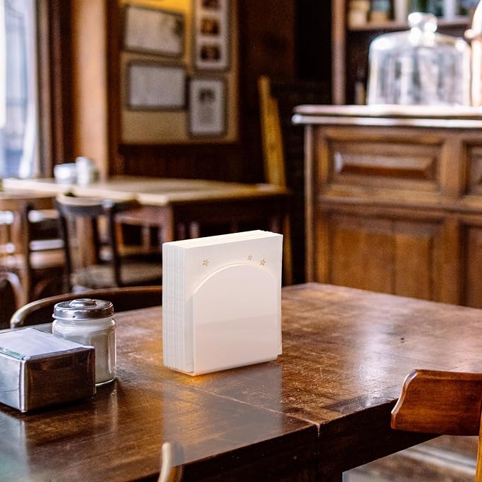 SILUT 2Pack White Acrylic Freestanding Napkin Holder | Minimalist Dispenser - Image 9