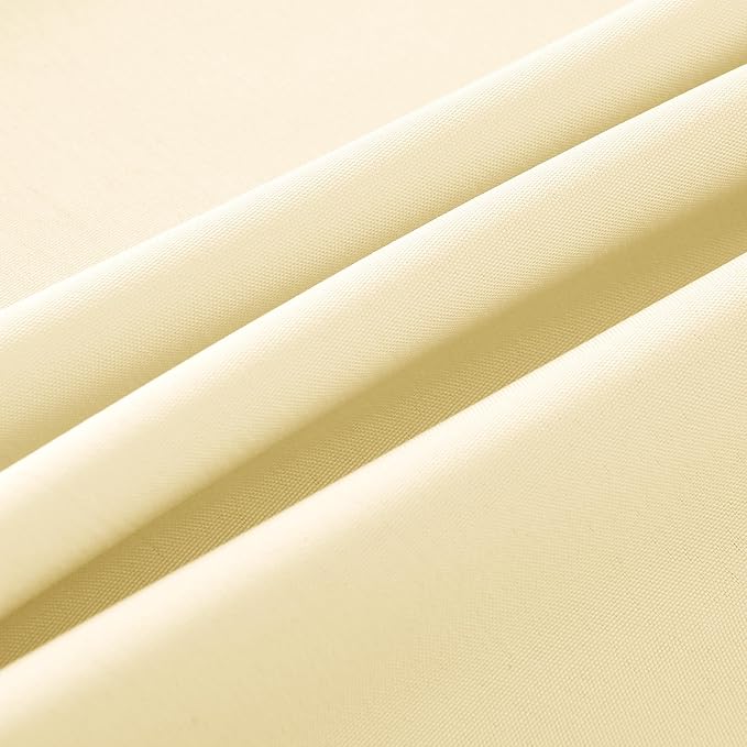 2-Pack 60x84 inch Beige Table Cloths, Solid Stain and Wrinkle Resistant Oblong Tablecloth, Premium Plain Weave Polyester Fabric Rectangle Table Linen Covers for Hotel, Banquet