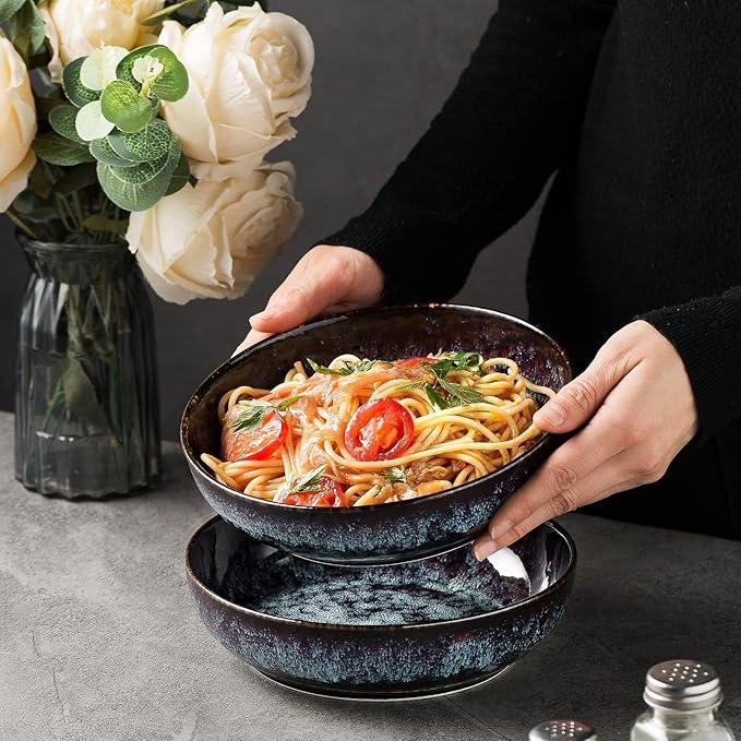 30oz Ceramic bowls set of 4-8" serving bowls - Image 6