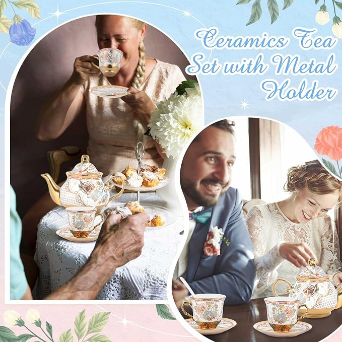 Zhehao 20 Pcs Porcelain Tea Set - Image 6