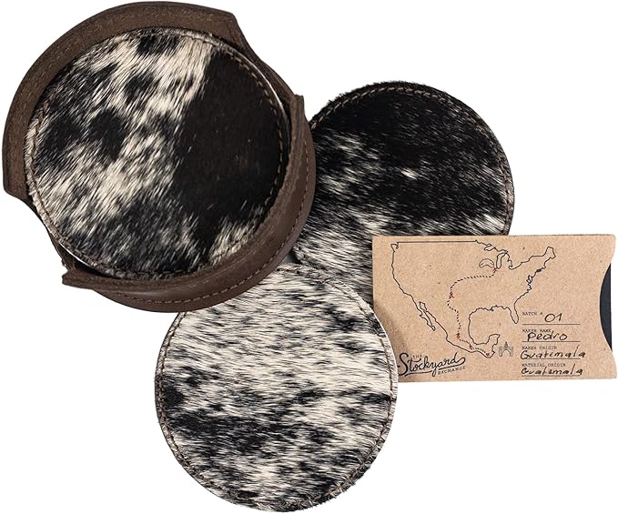 Set of 6 Circular Coasters for Drinks, Glass & Cups Stain Protection, Full - Image 7