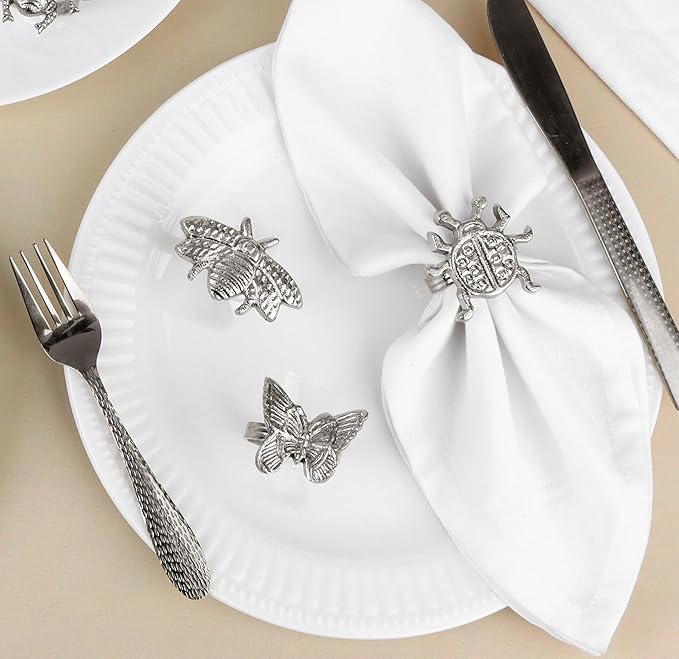 12-Pack Assorted Metal Napkin Rings - Image 9