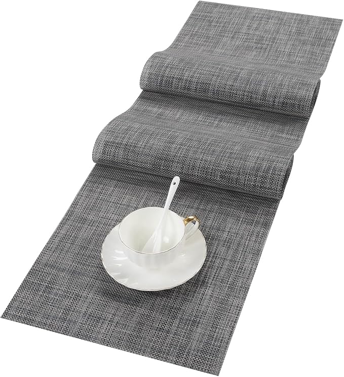 SHACOS Woven Vinyl Table Runners 12 x 54 inch Wipeable PVC Weave Table Runner - Image 9