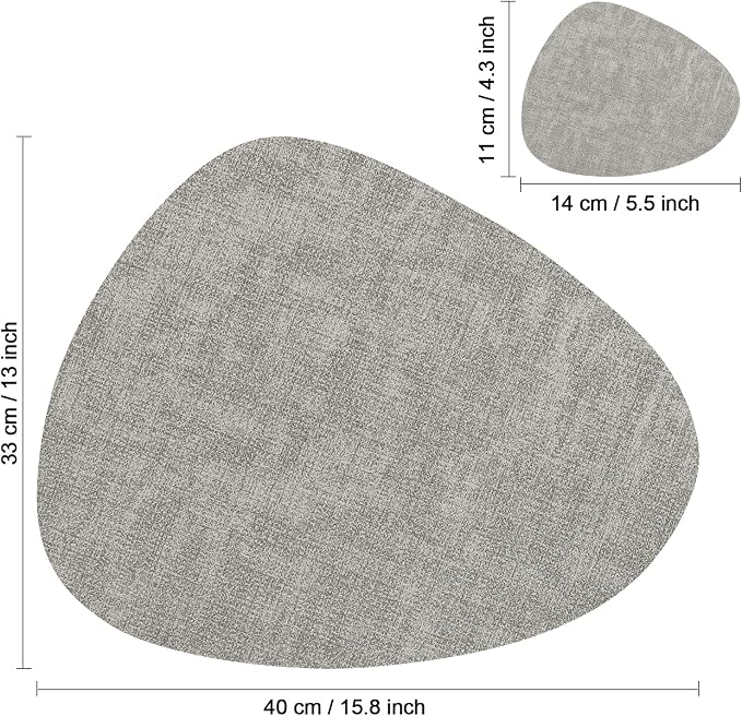 Faux Leather Placemats Set of 4, Dual Sided - Image 9
