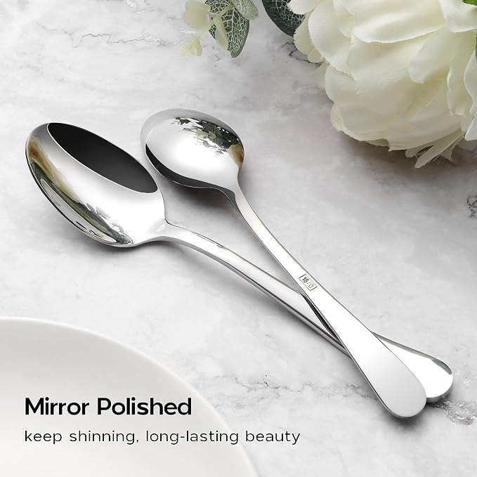 Onader 40 Piece Heavy Duty Cutlery Set, Stainless Steel Silverware Flatware Set - Image 8