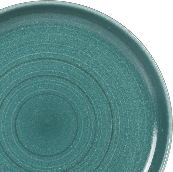 Gibson Elite Clarina 16 Piece Double Bowl Stoneware Reactive Glaze Round Plates - Image 6