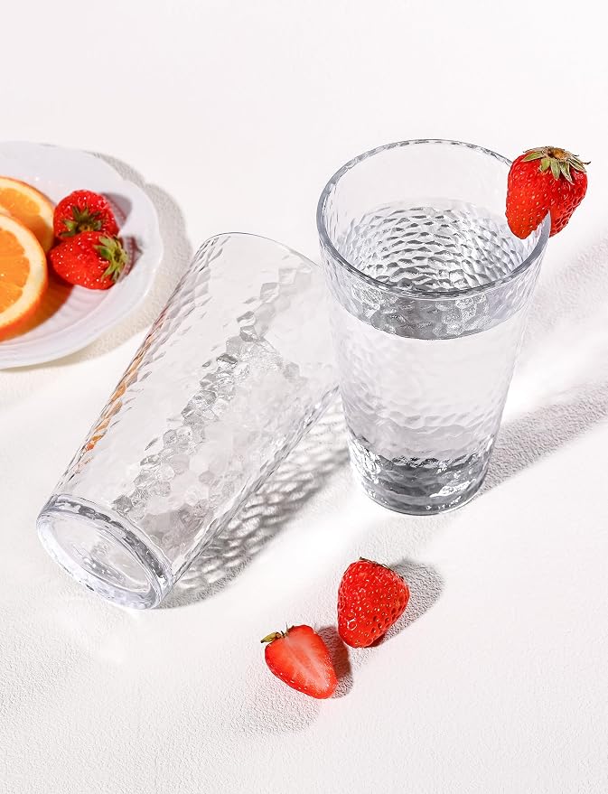Amyoole Drinking Glasses Set of 8, 16oz Clear Highball Water Glasses | - Image 8