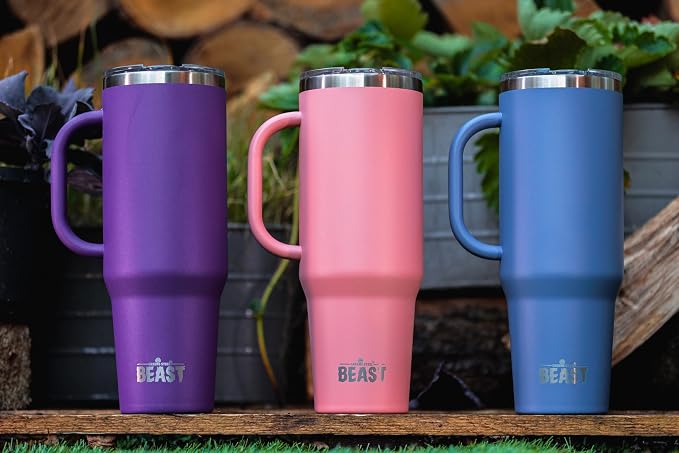 Beast 50 oz Tumbler with Handle Stainless Steel Vacuum Insulated Coffee Ice Cup - Image 8