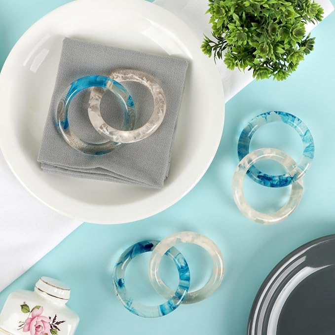 Epoxy Resin Napkin Rings, handcrafted resin, scratch-resistant, smooth edges - Image 9