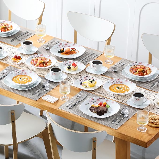 VEWEET 30 PCS Ceramic Dinnerware Sets - Image 8