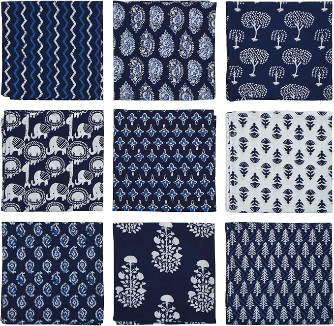 DIYANAIMPEX 10 Pc Cotton Cloth Napkins Hand Block Print Hand Made Size 16x16 - Image 6