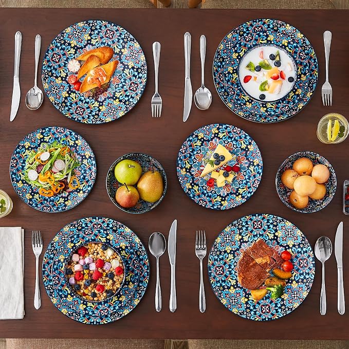 vancasso 12 Pieces Dinnerware Sets, Porcelain Dishes Set - Image 9