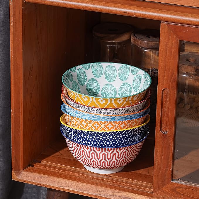 Selamica Porcelain Ice Cream Bowls Set of 6, Small Bowls, Ceramic bowls - Image 6