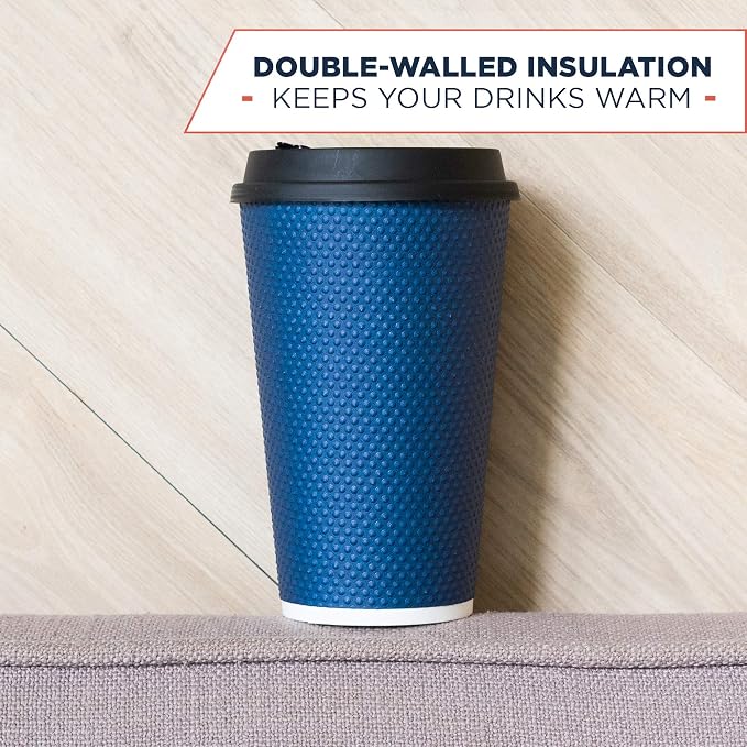 To Go Coffee Cups With Lids - 16 oz Disposable Coffee Cup With Lid. Large Togo - Image 8