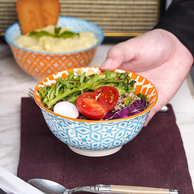 Selamica 7 inches Porcelain Cereal Bowl Set - Image 7