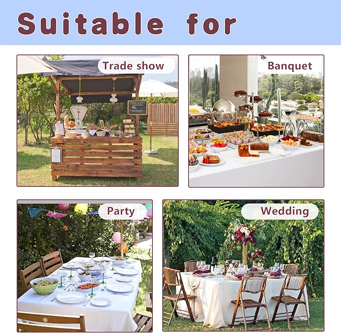 HolidayIdeas 2 Pack Fitted Tableclothes - 48 x 24 Inch - Teal Rectangle Tablecloths for 4 Foot Tables, Polyester Fabric Table Covers for Parties, Baby Shower, Wedding, Trade Show
