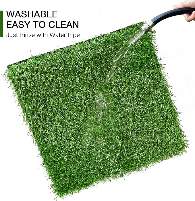 XLX TURF 4 Pack Artificial Grass Square Mats, Turf Patch - Image 8