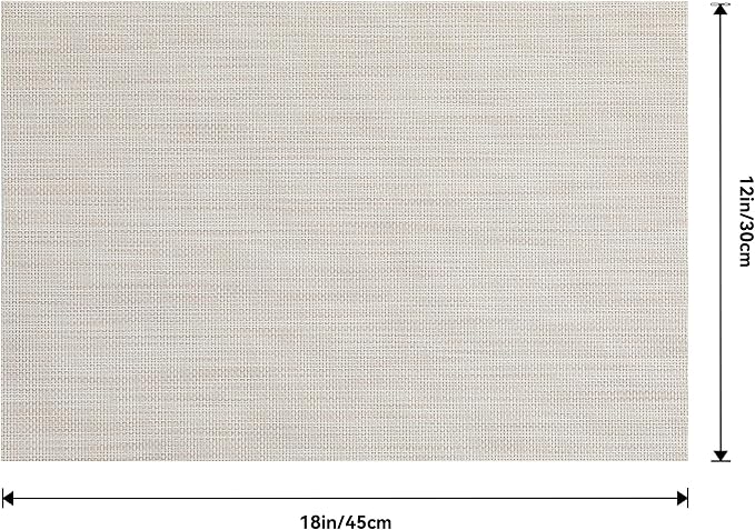 Leetaltree Beige White Placemats Set of 24 - Image 9