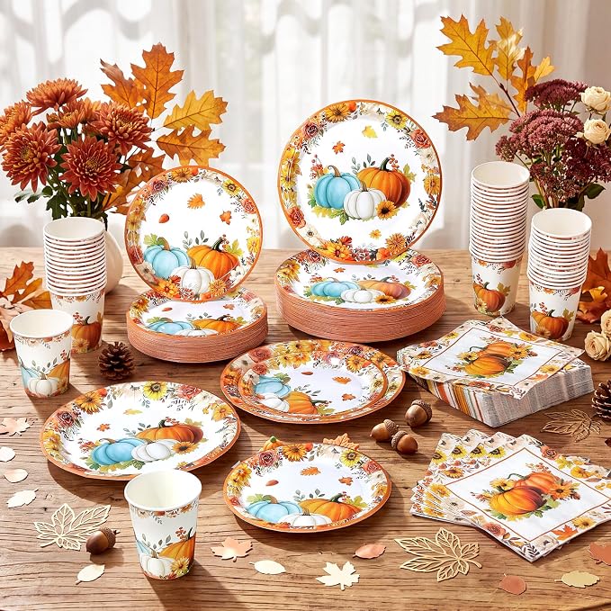 Pickmesh 250 Pcs Fall Thanksgiving Party Decorations Fall Maple Leaves Pumpkins - Image 6