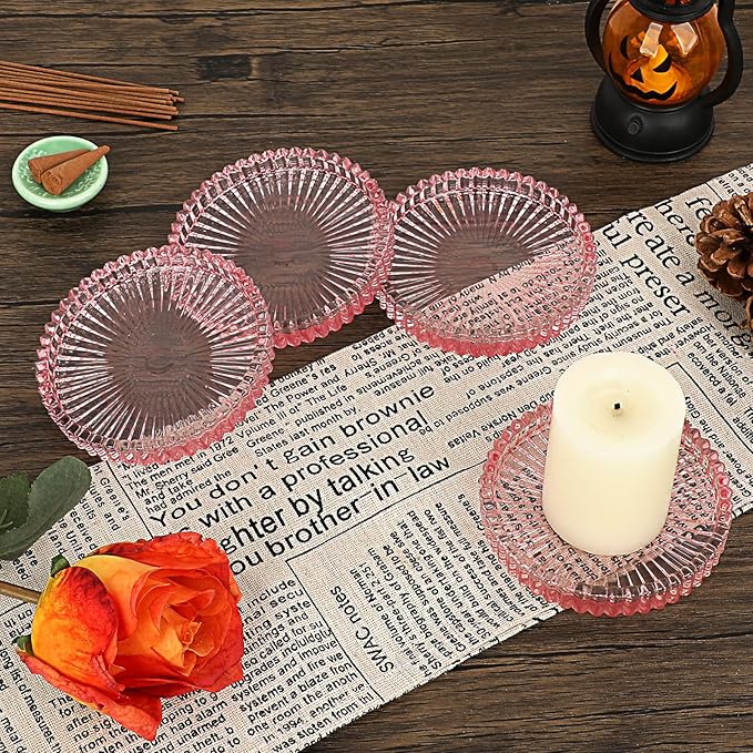 JUXYES Set of 5 Heat-Resistant Clear Glass Coaster - Image 9