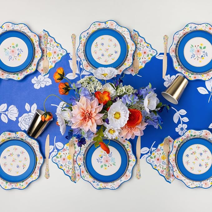 Bonjour Fête Multicolor Full Floral Dinner Plates, 10.75"D | Full floral pattern - Image 6