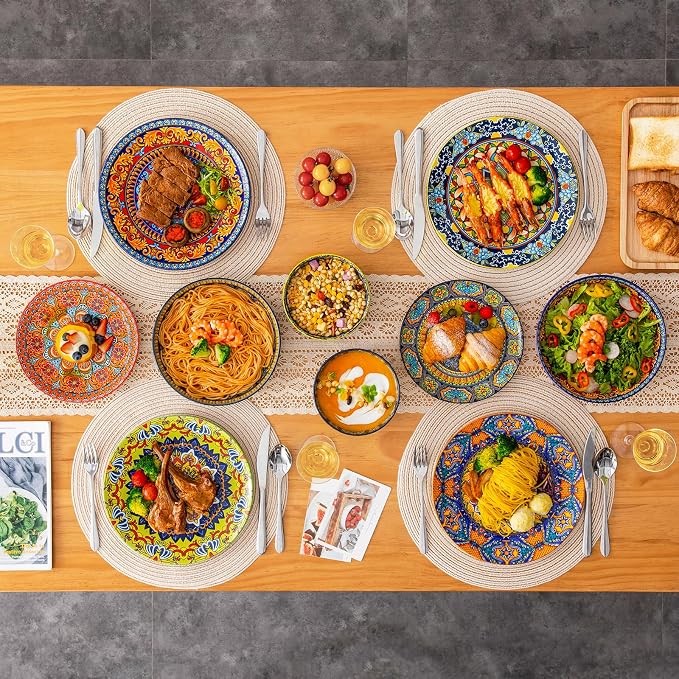 vancasso 24-Piece Dinnerware Sets, Plates & Bowls Sets Service - Image 9