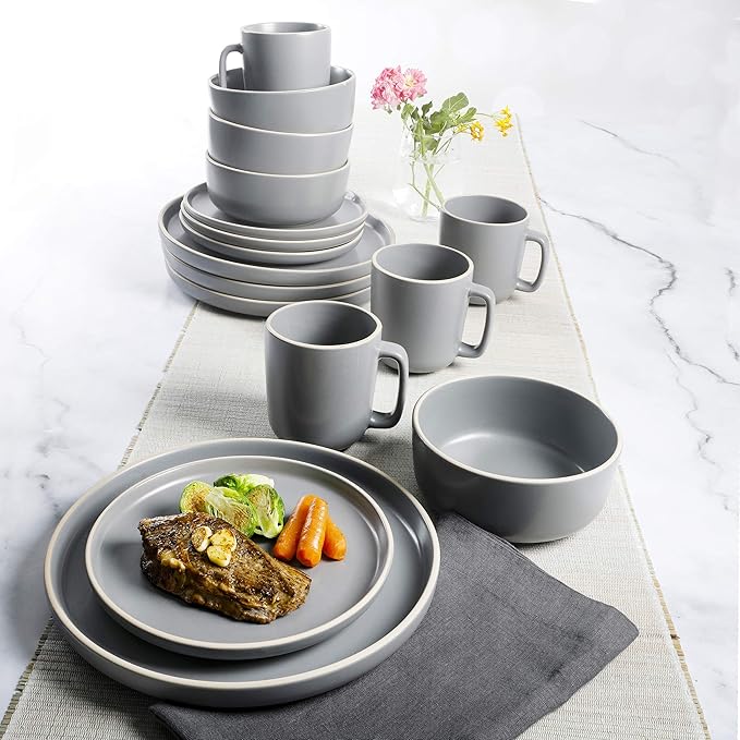 Gibson Home Zuma 16 Piece Round Kitchen Dinnerware Set, Service - Image 6
