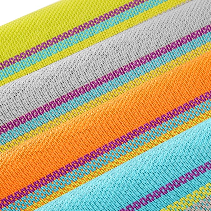 SHACOS Placemats Set of 4 Colorful Woven Vinyl Place Mats - Image 7
