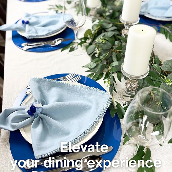 Handcrafted Acrylic Beaded Napkin Rings – Set of 4, Yacht Party, Luxury Gift - Image 7
