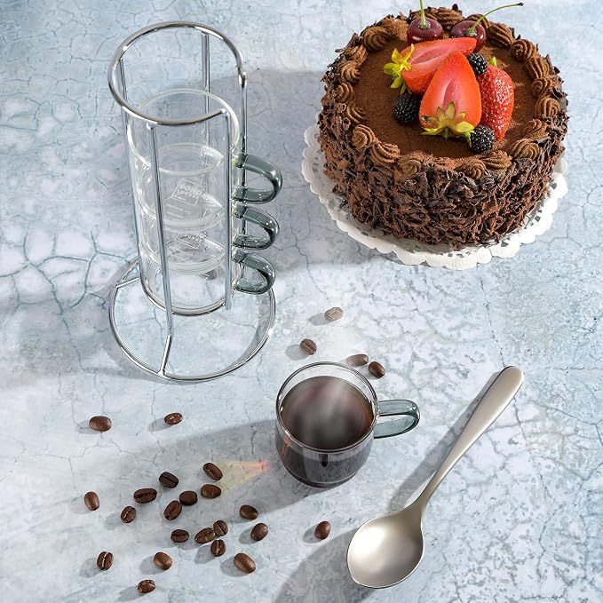 Gibson Soho Lounge Stackable Glass Espresso Cups - Image 7
