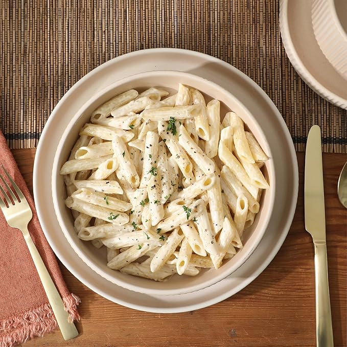 Gibson Elite Deerfield 16-Piece Stoneware Dinnerware Set – Cream White Reactive - Image 7