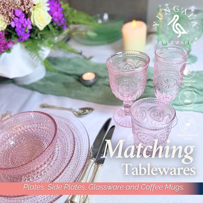 Vintage Hobnail Pink Glass Bowl Set of 4 – 20oz - Image 9
