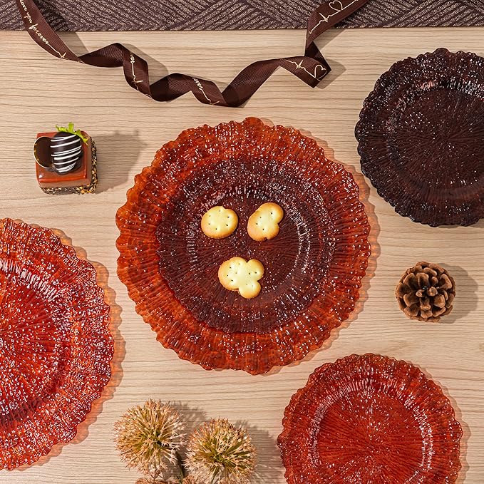U-QE 60PCS Amber Plastic Plates - Image 9
