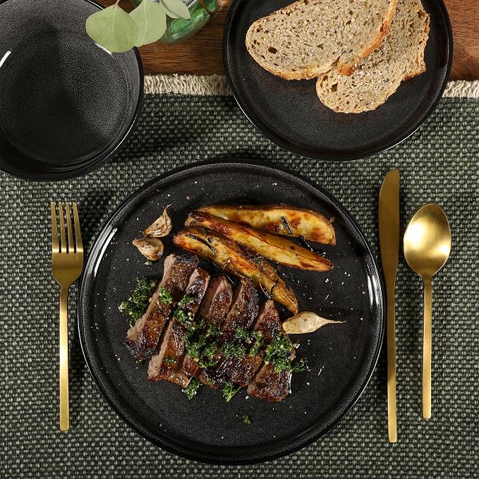 Gibson Elite Tahoe Sunset 12 Piece Stoneware Reactive Glaze Ceramic Plates and - Image 7
